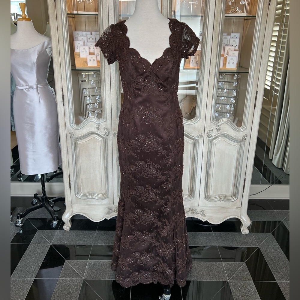 Rose Taft Lace Gown